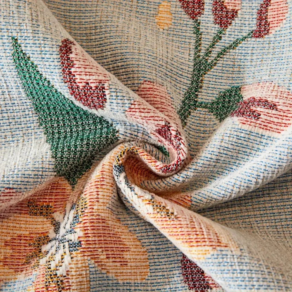 Aveline Sofa Cover - Reversible Floral Jacquard, Soft Fabric 6