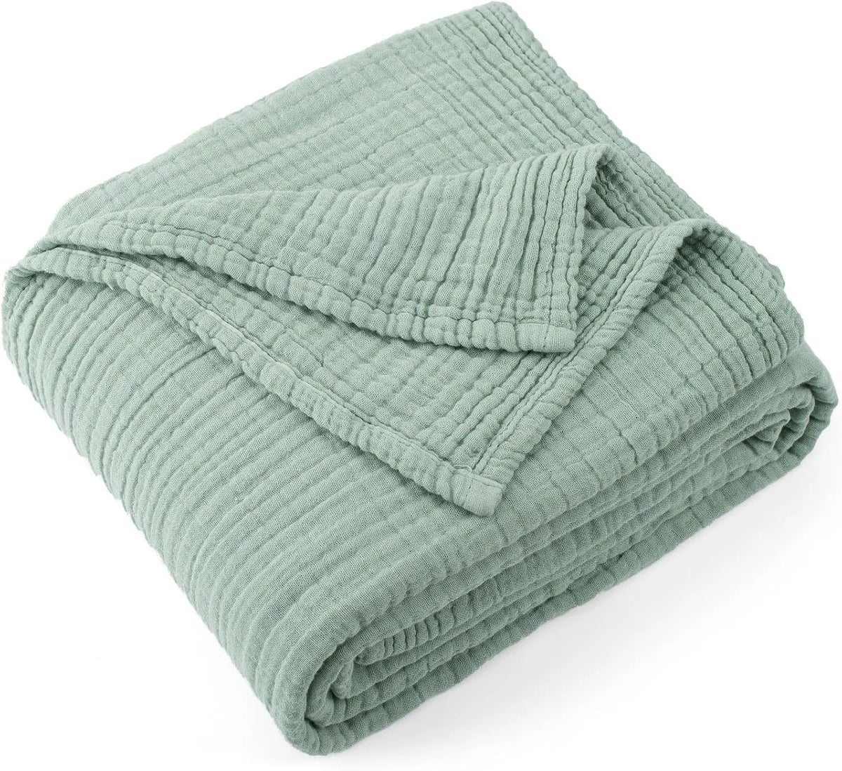 Breathable Cotton Muslin Blanket - Lightweight 6-Ply Soft for Year-Round Comfort 1