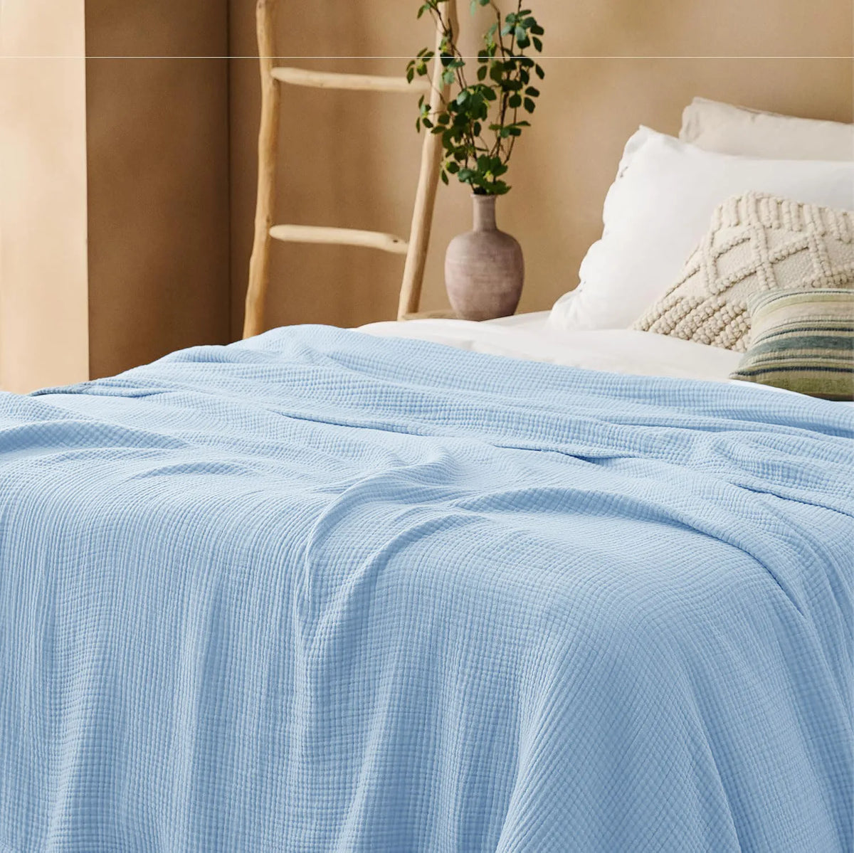 Breathable Cotton Muslin Blanket - Lightweight 6-Ply Soft for Year-Round Comfort 10