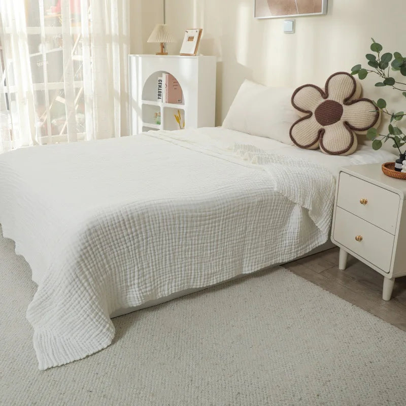 Breathable Cotton Muslin Blanket - Lightweight 6-Ply Soft for Year-Round Comfort 13