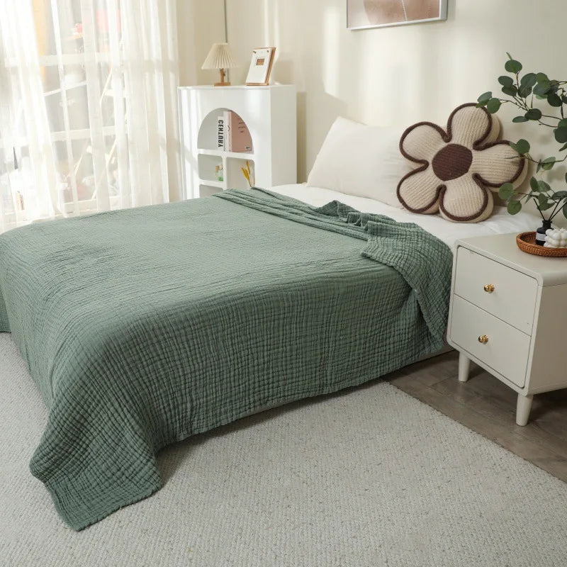 Breathable Cotton Muslin Blanket - Lightweight 6-Ply Soft for Year-Round Comfort 15