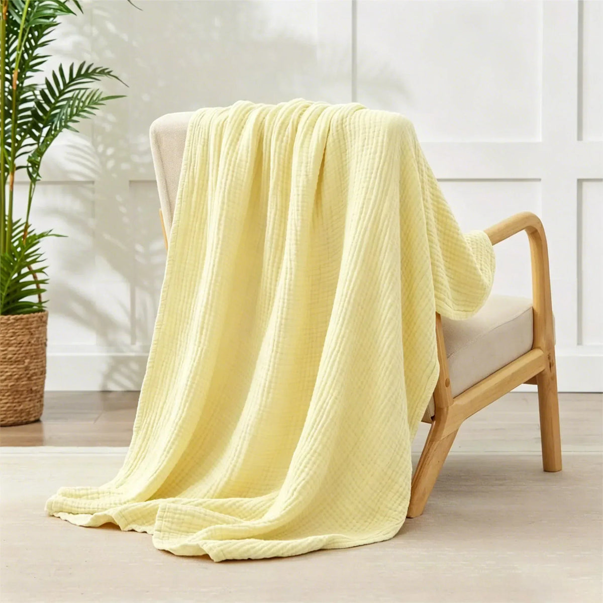 Breathable Cotton Muslin Blanket - Lightweight 6-Ply Soft for Year-Round Comfort 9