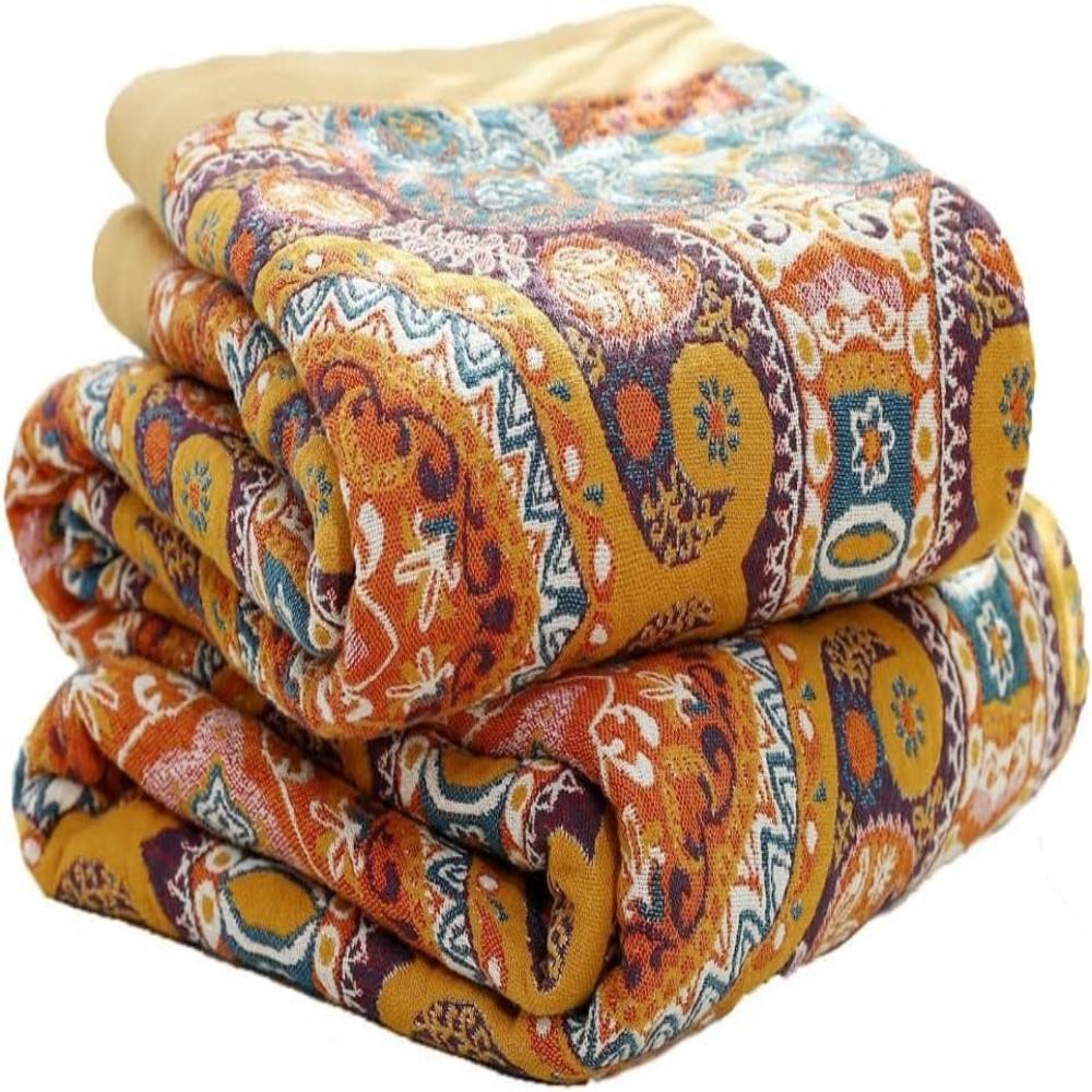 BreezeBoho Blanket - Reversible Cotton, Lightweight Design 0