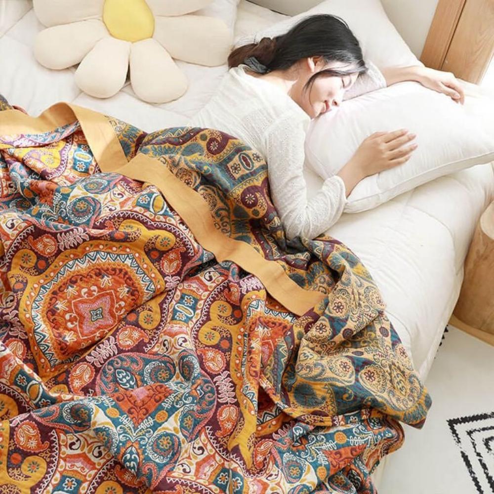 BreezeBoho Blanket - Reversible Cotton, Lightweight Design 3