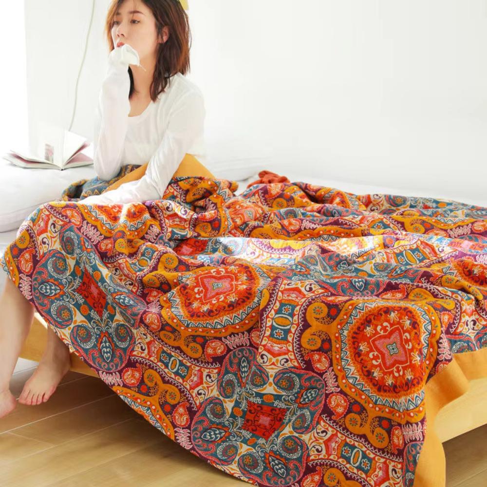 BreezeBoho Blanket - Reversible Cotton, Lightweight Design 6
