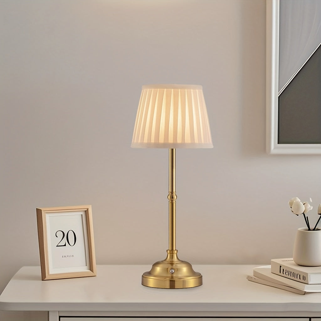 Caden Table Lamp - Cordless Brass, Touch Dimmable, LED 5