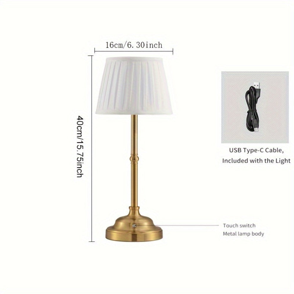 Caden Table Lamp - Cordless Brass, Touch Dimmable, LED 7