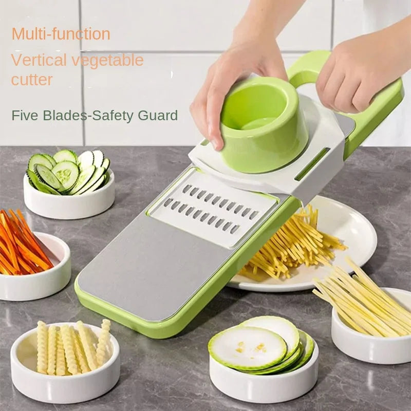 CaliPrep Vegetable Slicer - Multi-Function Cutter with Interchangeable Blades 2