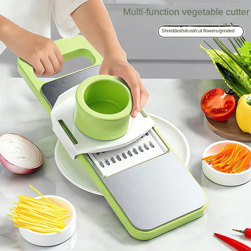 CaliPrep Vegetable Slicer - Multi-Function Cutter with Interchangeable Blades 4