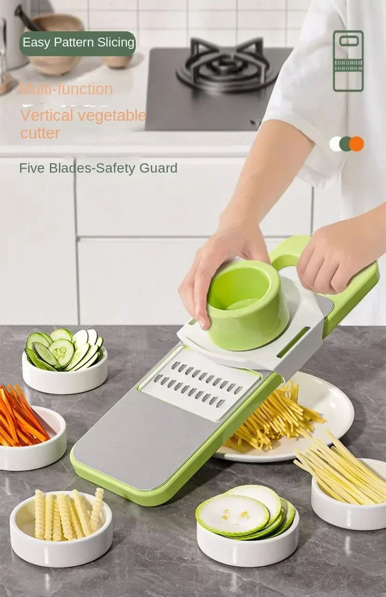 CaliPrep Vegetable Slicer - Multi-Function Cutter with Interchangeable Blades 7