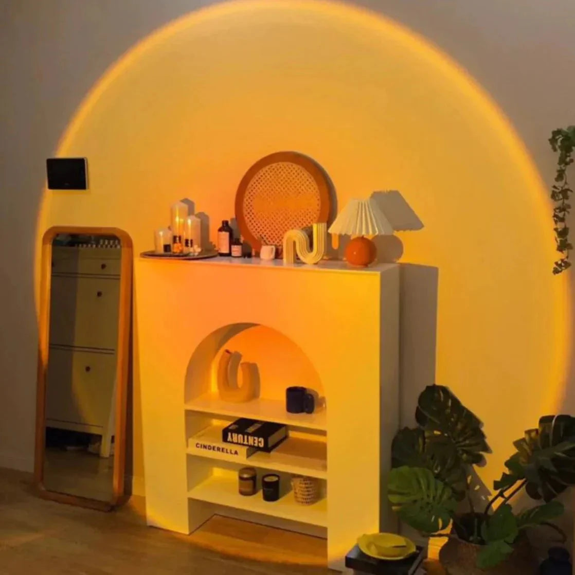 SolaraGlow – 360° Sunset Projection Mood Lamp