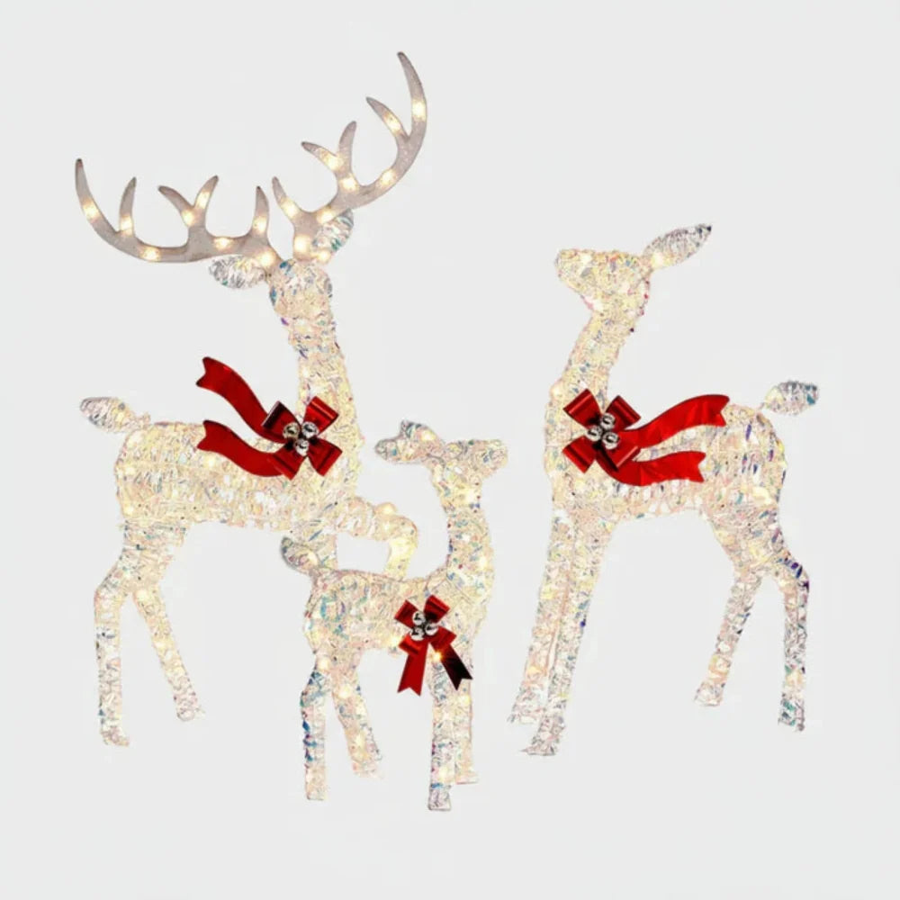 Cedar Reindeer Display - LED Outdoor Christmas Decoration, Weather Resistant 1