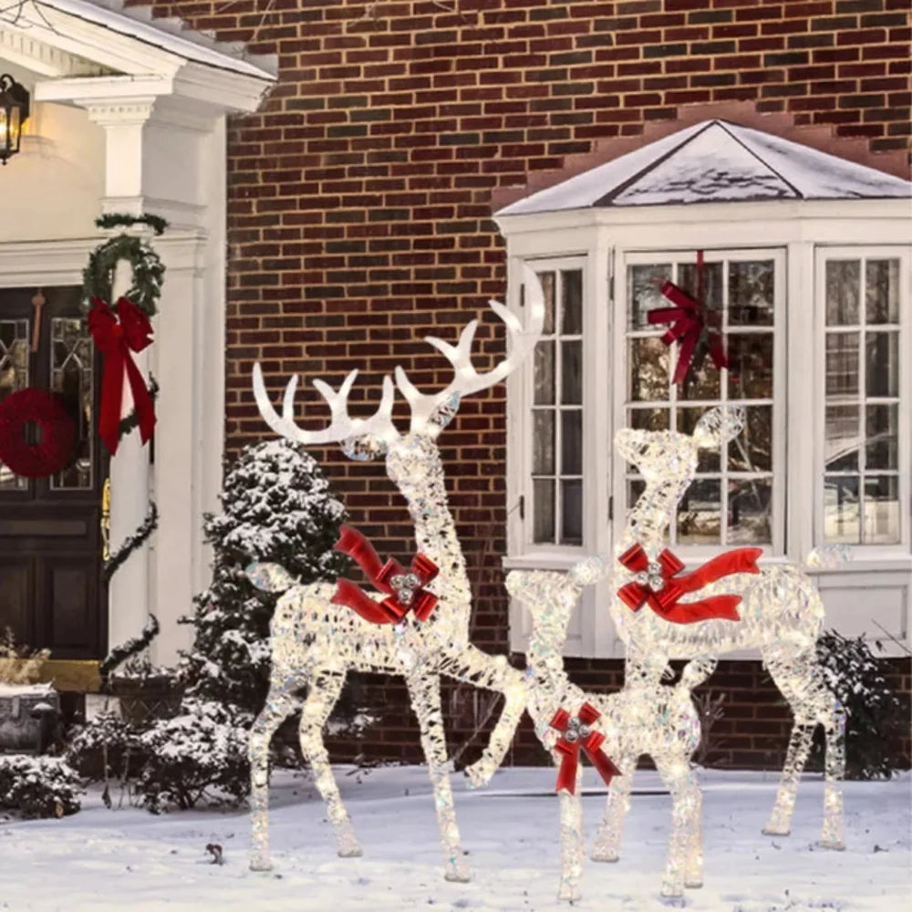 Cedar Reindeer Display - LED Outdoor Christmas Decoration, Weather Resistant 6