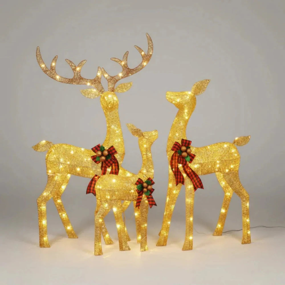 Cedar Reindeer Display - LED Outdoor Christmas Decoration, Weather Resistant 7