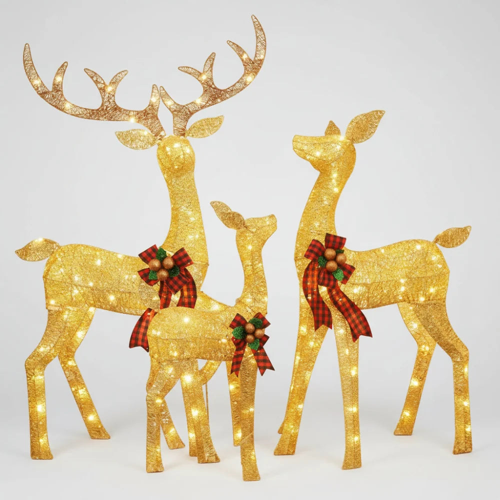 Cedar Reindeer Display - LED Outdoor Christmas Decoration, Weather Resistant 8