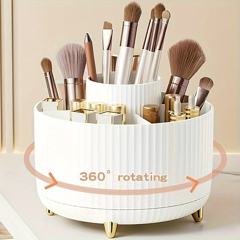 Celesta Makeup Organizer - 360° Rotating, Five Compartments 2
