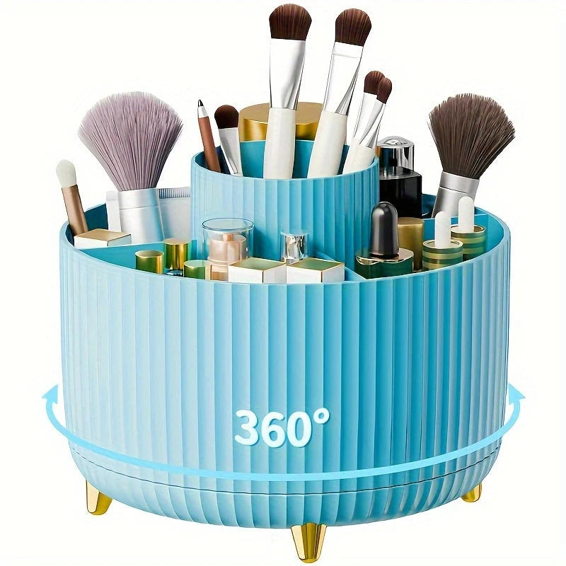 Celesta Makeup Organizer - 360° Rotating, Five Compartments 6
