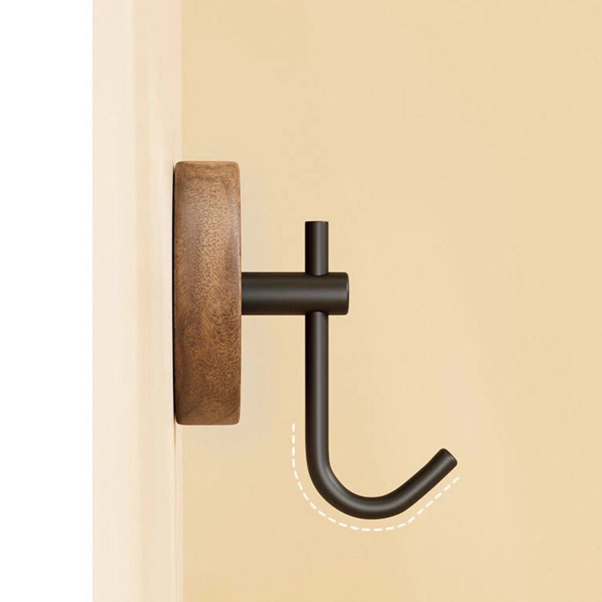 Chic Timber Coat Hooks for Wall - Self-Adhesive, Modern Design 3