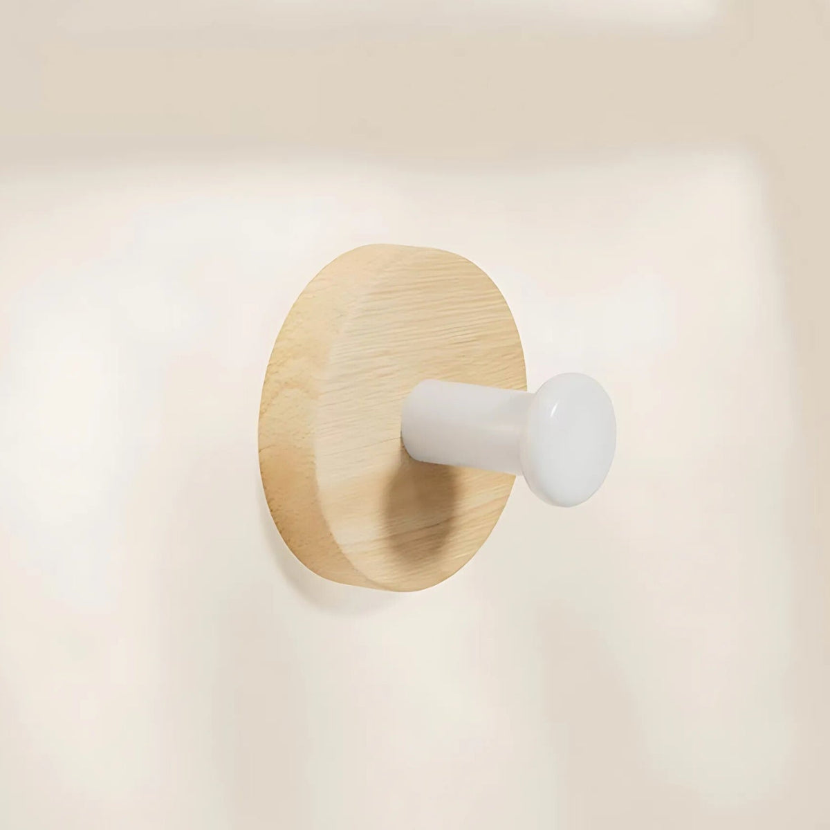 Chic Timber Coat Hooks for Wall - Self-Adhesive, Modern Design 5