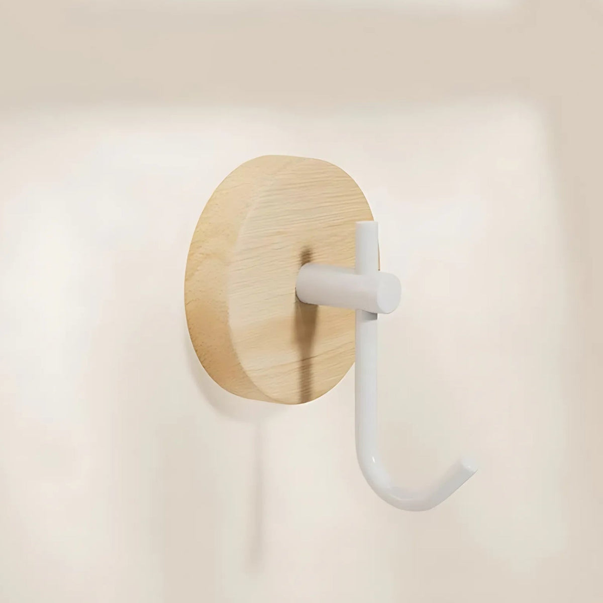 Chic Timber Coat Hooks for Wall - Self-Adhesive, Modern Design 6