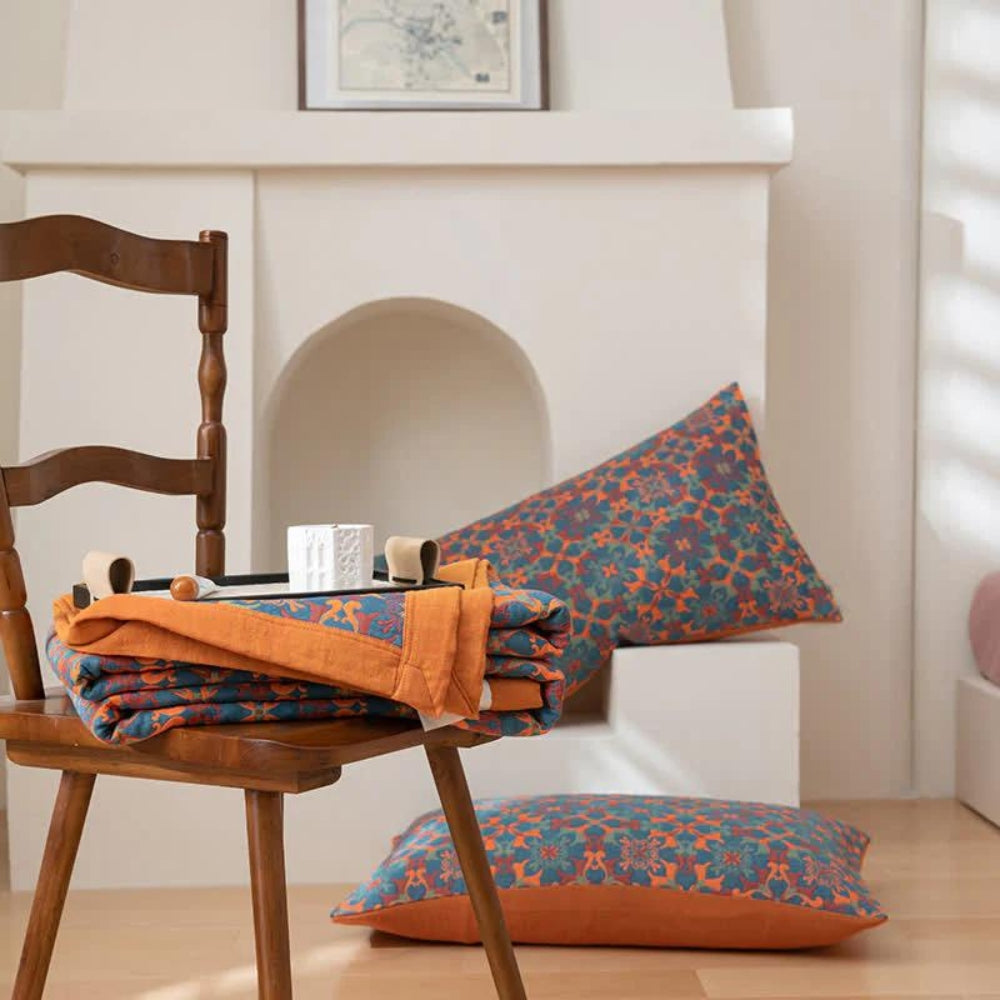 Cielo Cotton Blanket - Organic Cotton, Colorful Six-Layer Design 1