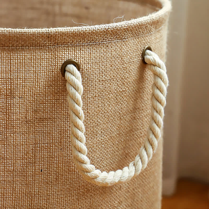 Cleo Laundry Hamper - Cotton-Linen, Waterproof Design 3