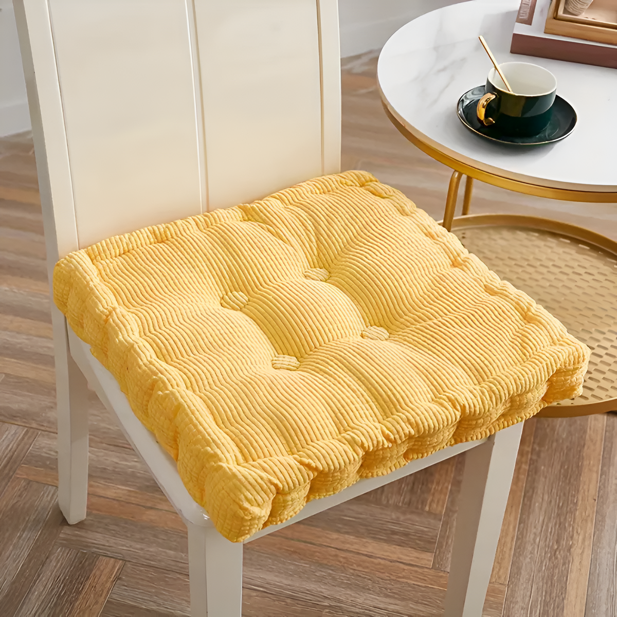 Cora Dining Chair Cushions - Soft Corduroy, Stackable Design 2