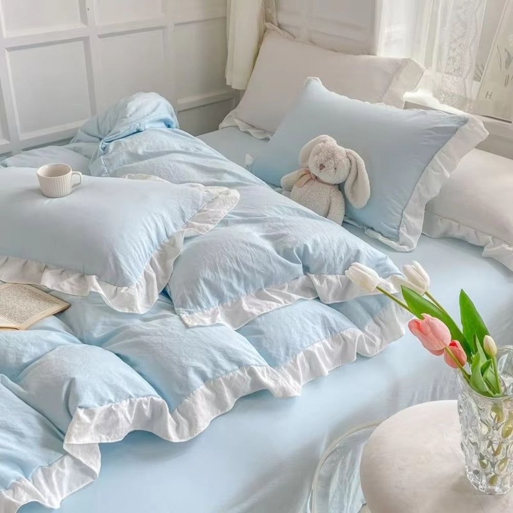CottageRuffle – Cotton Ruffle Bedding 4-Piece Set
