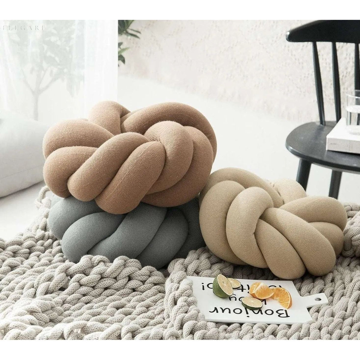 KnotLoom – Handcrafted Cotton Knot Pillow