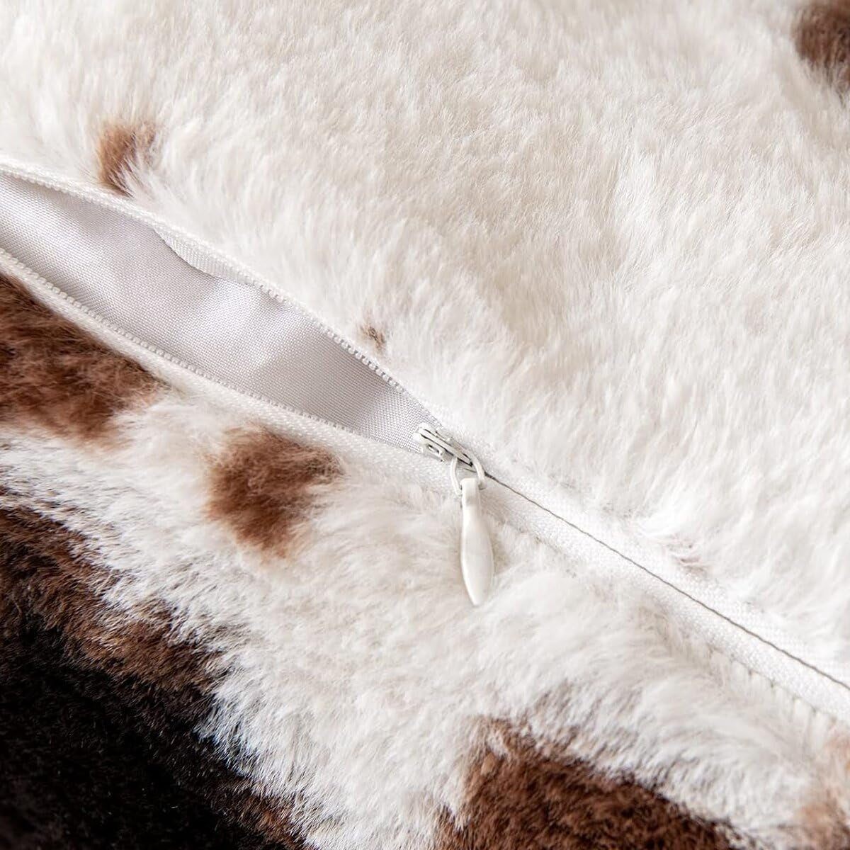 Cove Pillow Covers Set - Faux Fur, Double-Sided Cowhide Print 3