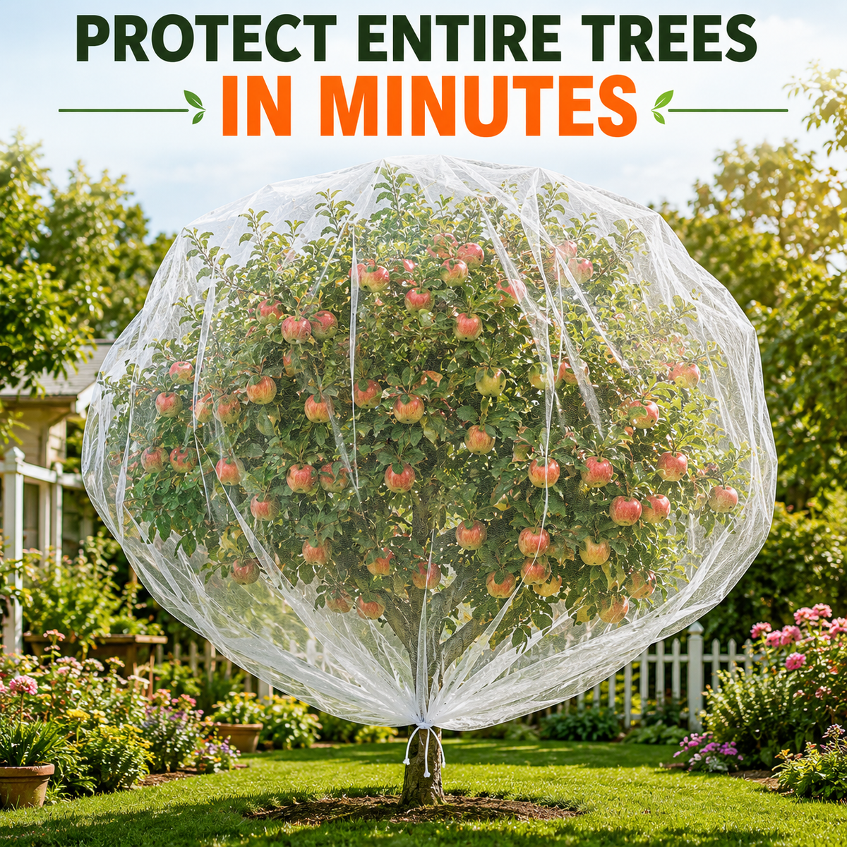 CrispShield Fruit Tree Bags - Breathable Mesh, Drawstring Closure 3