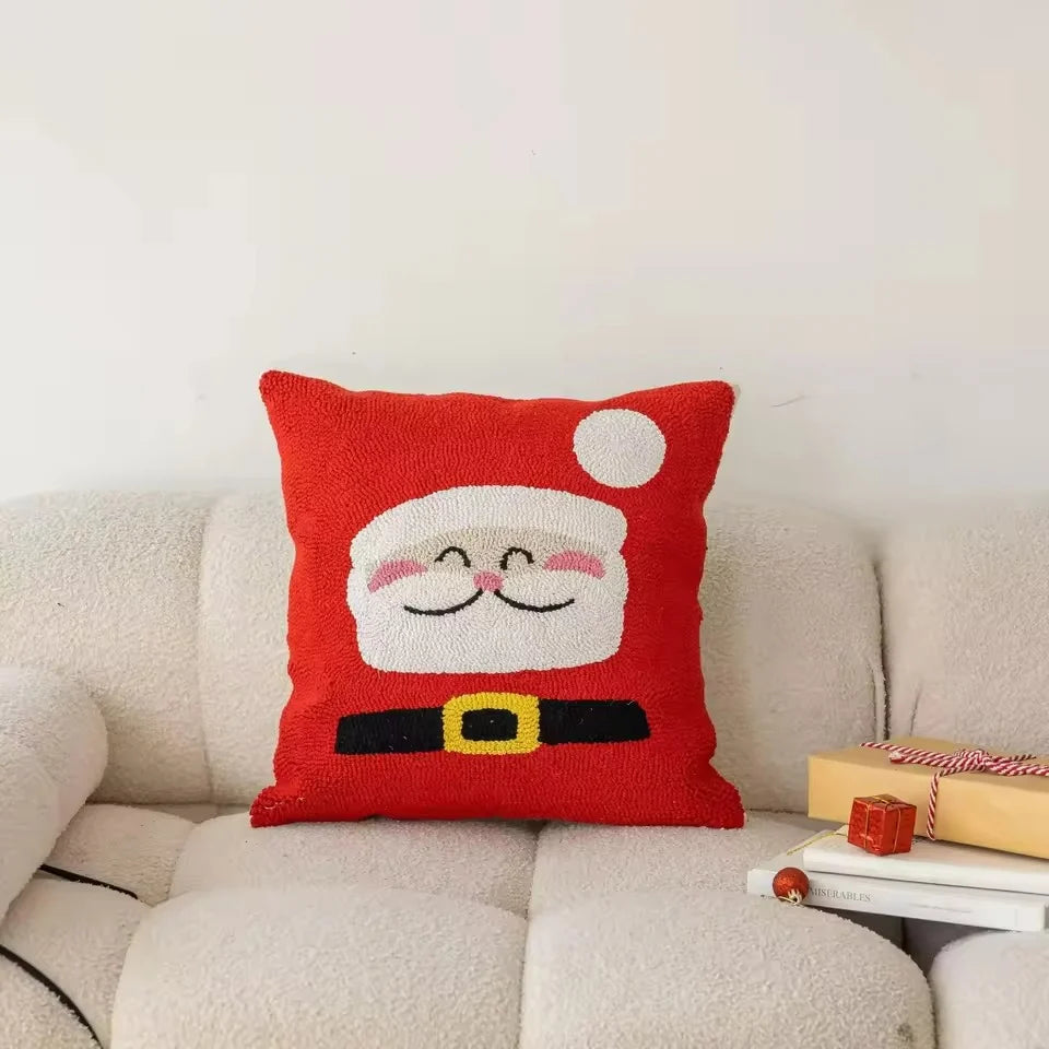 Crispin Cushion Cover - Woven Cotton, Cartoon Christmas Print 0
