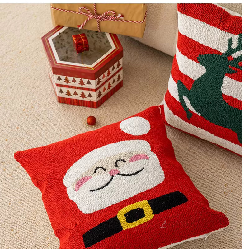 Crispin Cushion Cover - Woven Cotton, Cartoon Christmas Print 5