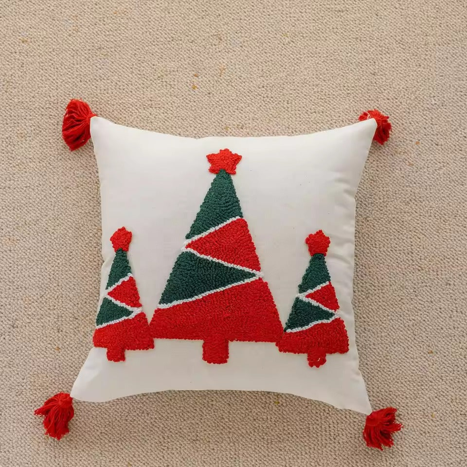 Crispin Cushion Cover - Woven Cotton, Cartoon Christmas Print 6