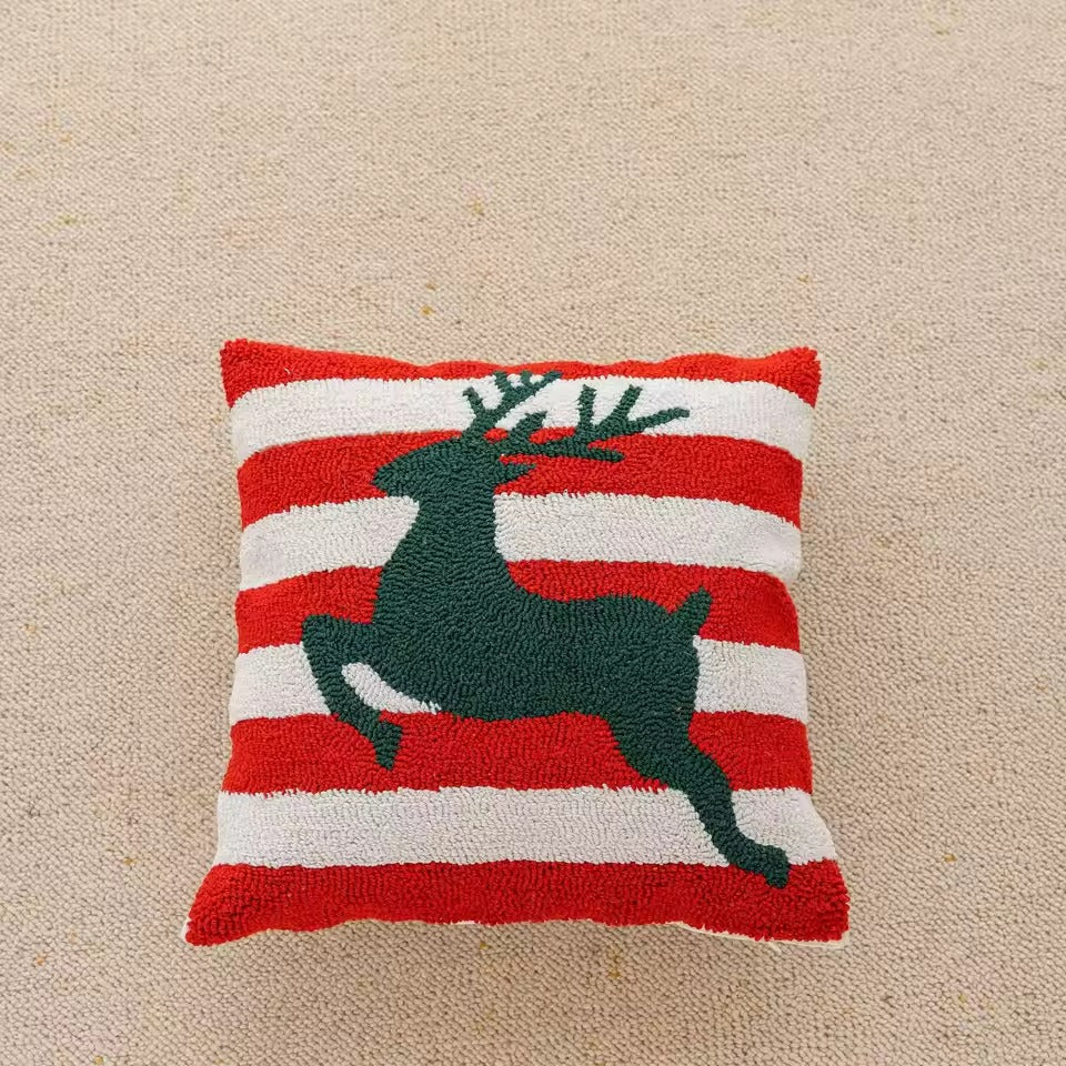 Crispin Cushion Cover - Woven Cotton, Cartoon Christmas Print 7