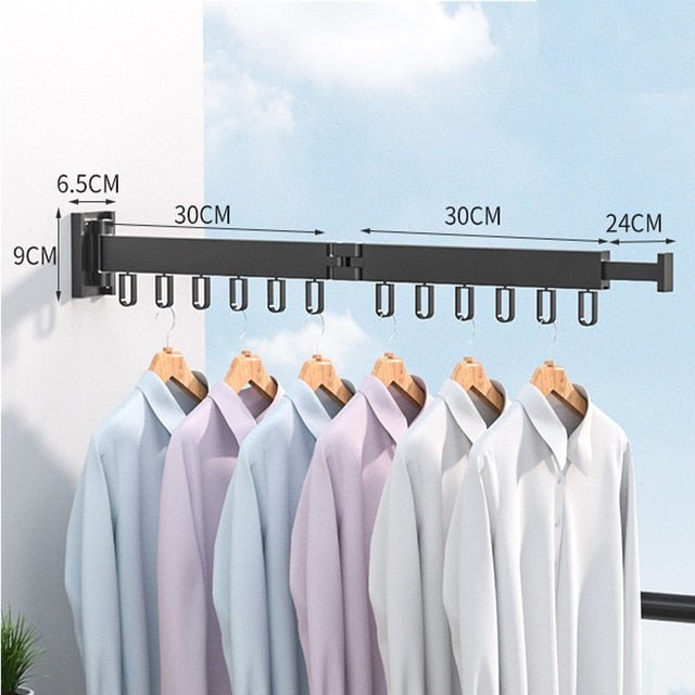 Daxon Wall Mounted Clothes Drying Rack - Collapsible Stainless Steel Design 5