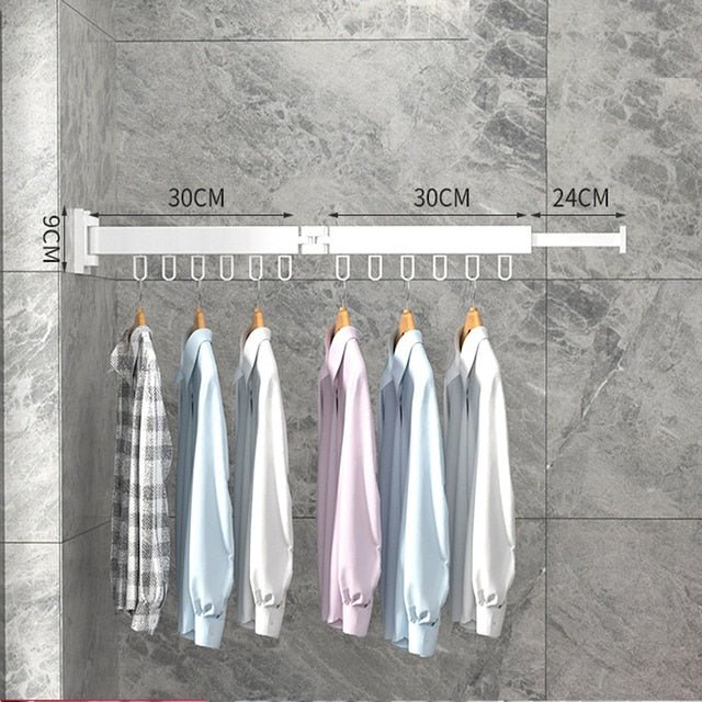 Daxon Wall Mounted Clothes Drying Rack - Collapsible Stainless Steel Design 6