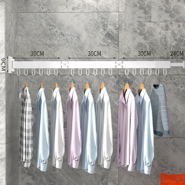 Daxon Wall Mounted Clothes Drying Rack - Collapsible Stainless Steel Design 8