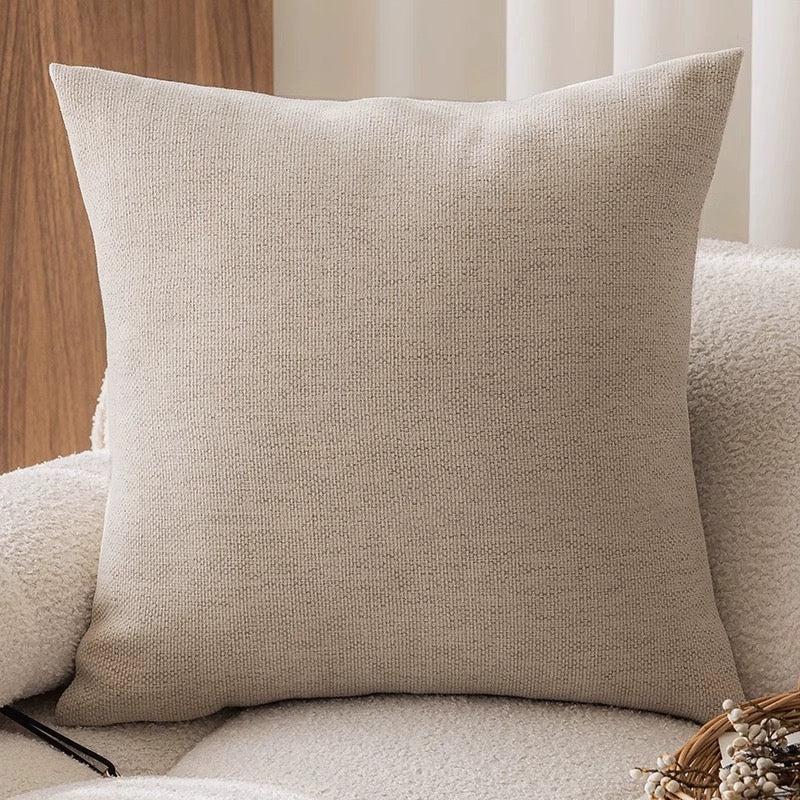 Decorative Pillow Covers with Zippers - Jacquard Texture, Black Piping, 45x45 cm Cotton-Polyester Blend 9