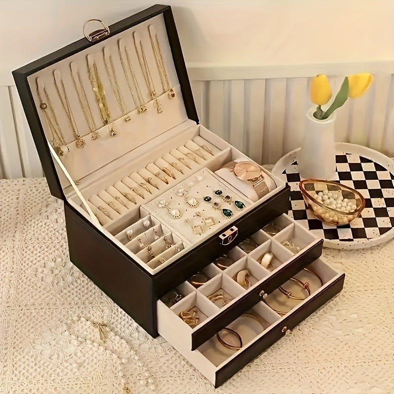 Veloura Jewelry Box – Multi-Drawer Organizer – Elegant Storage Solution
