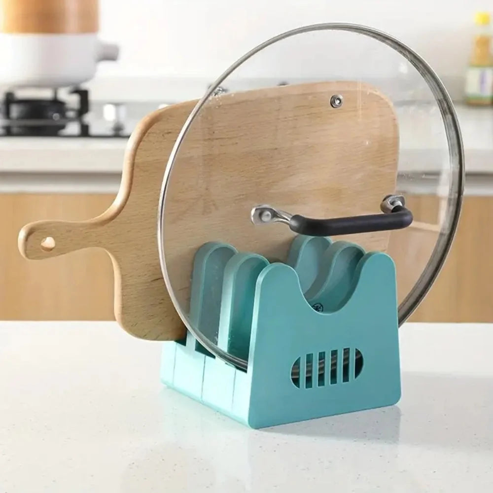 Durable ABS Kitchen Organizer - Space-Saving Drawer Organizer for Pot Lids and Utensils, Easy to Clean 2