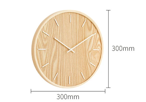 Elara Modern Wall Clock - Solid Wood, Minimalist Design Decor 7