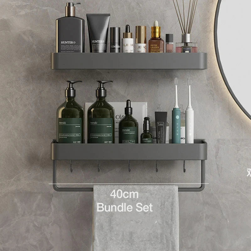 Elegant Floating Wall Shelf - Durable AquaShelf, Space-Saving Bathroom Storage, Multiple Sizes 10