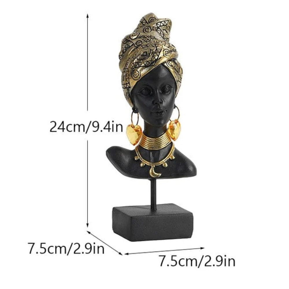 Elysia Jewelry Organizer Stand - Durable Resin, Elegant Black Female Figure 7