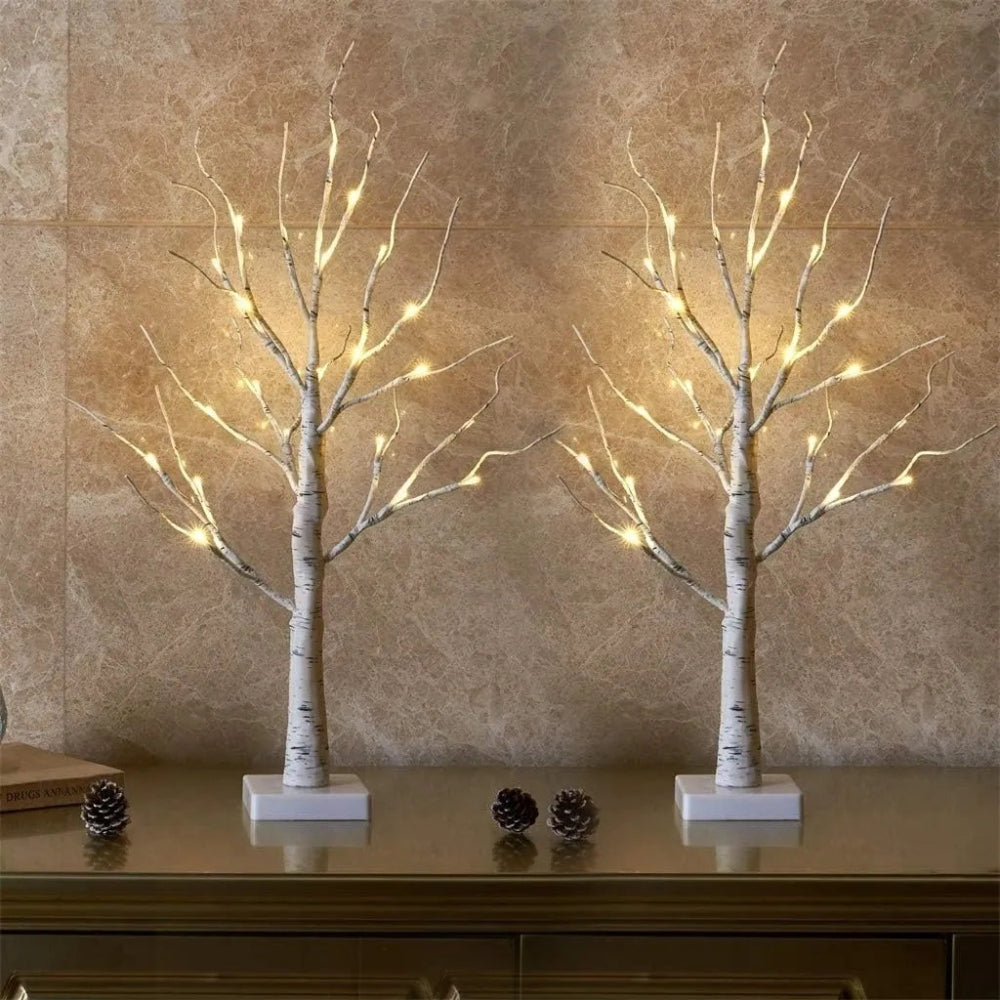 Elysian Lighted Tree Decor - USB Powered, Elegant Birch Design 0