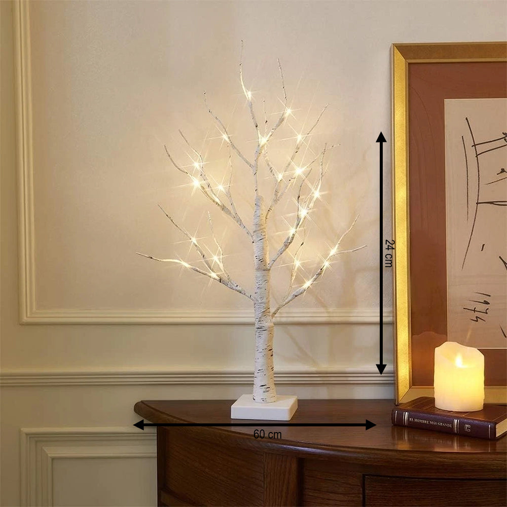 Elysian Lighted Tree Decor - USB Powered, Elegant Birch Design 5