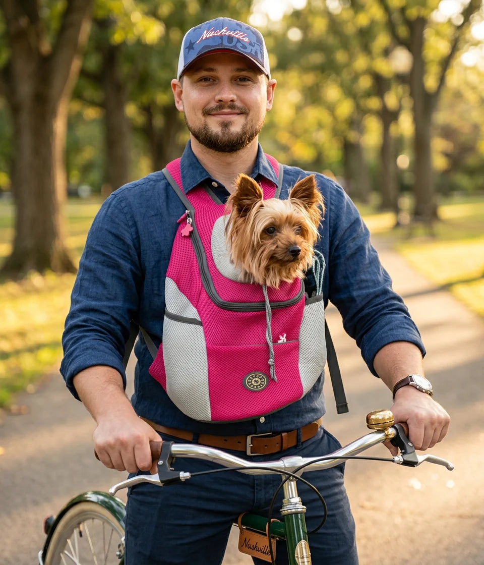 Ergonomic Dog Carrier Backpack - Comfortable Padding, Adjustable Straps, Ventilated for Small Dogs Up to 15 kg 0