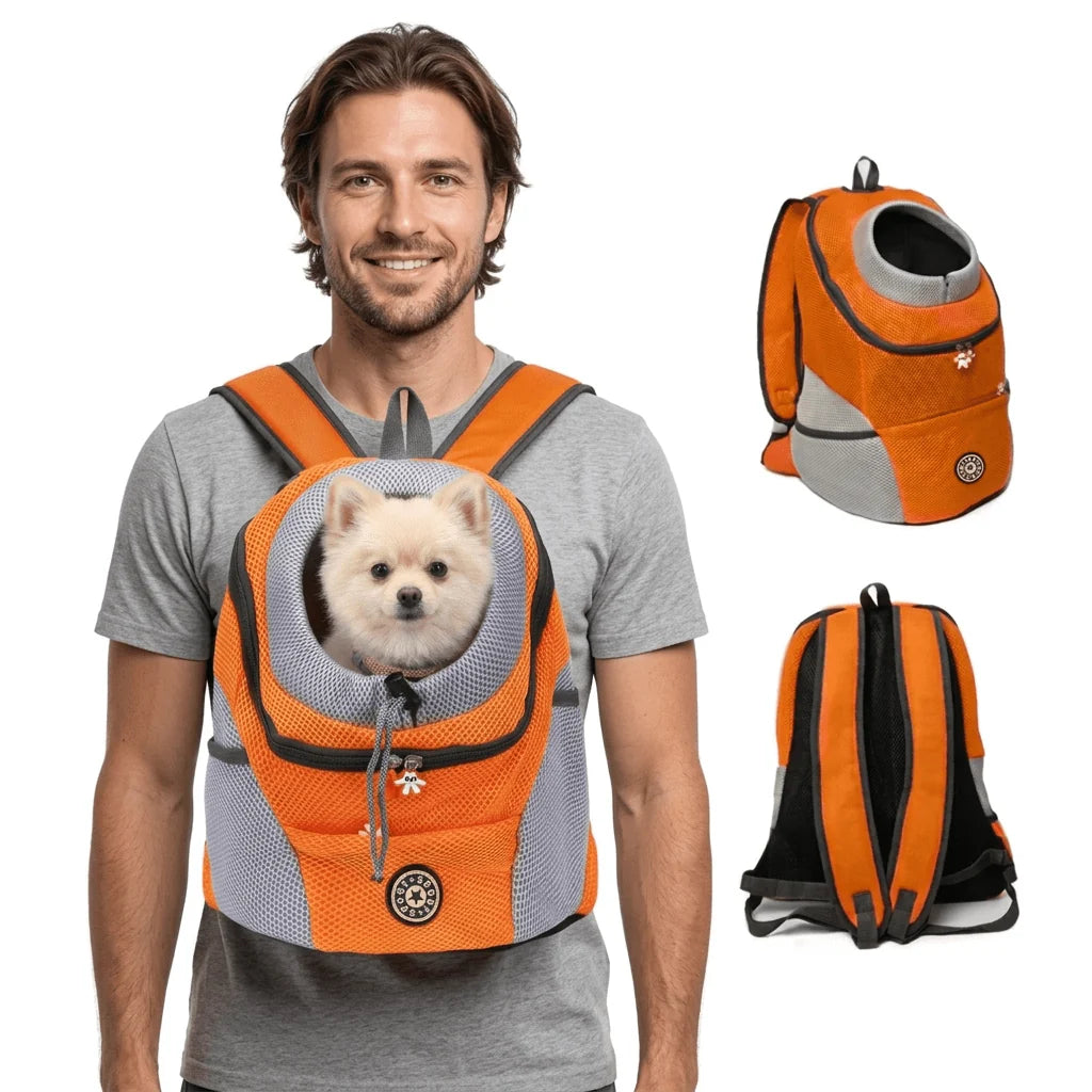 Ergonomic Dog Carrier Backpack - Comfortable Padding, Adjustable Straps, Ventilated for Small Dogs Up to 15 kg 1