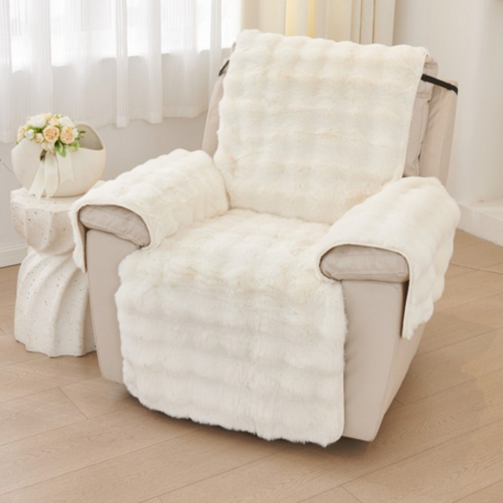 Faux Elegance Recliner Cover - Plush Microfiber, Pet-Friendly 0