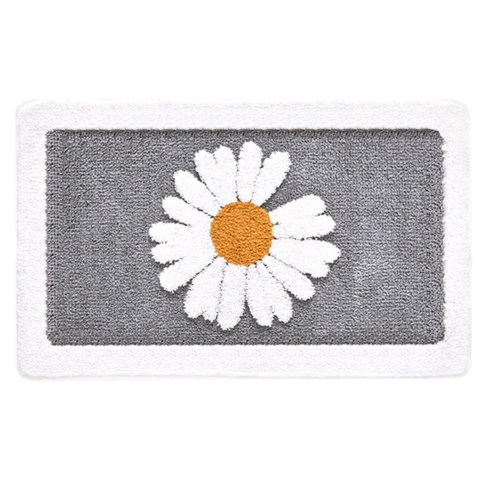 Fleur Bath Mat - Plush Microfiber, Non-Slip Floral Design 7